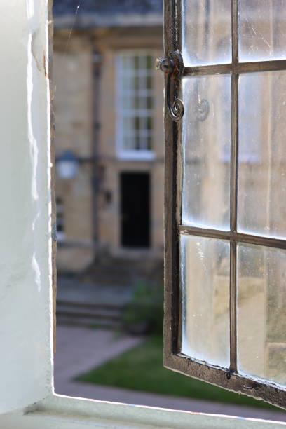View from a window into an Oxford college quadrangle