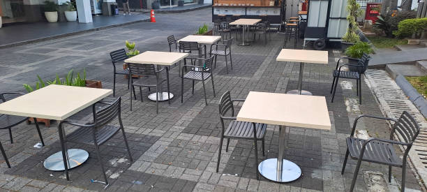 istock outdoor seating in the cafe 2167507155