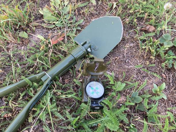 istock Compass for orientation on the terrain during a hike 2167509408