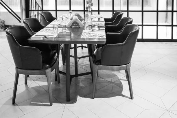 istock Restaurant interior and furniture. Close up Elegant Tabletop Setting Design 2167511210