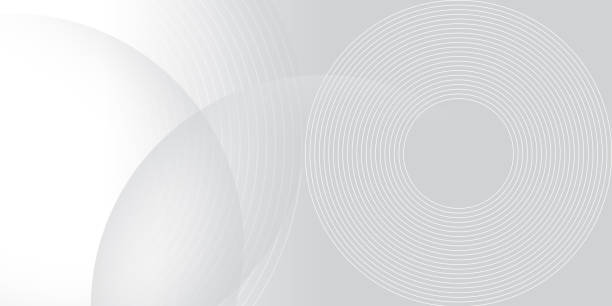 istock Graphic illustrations circles and curvy strip lines. Geometric wallpaper, gray gradient and glowing light background. 2167511286