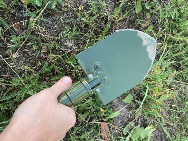 istock Sapper shovel for survival on a hike 2167511971