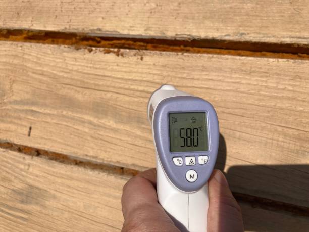 istock Measuring temperature with a non-contact thermometer 2167512274