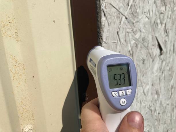 istock Measuring temperature with a non-contact thermometer 2167512288