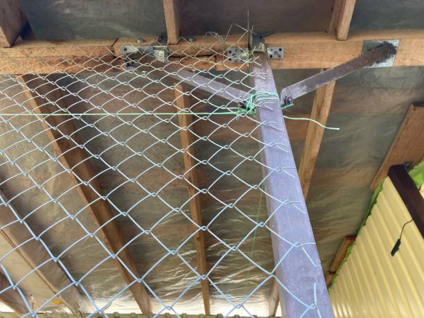 istock Installation of mosquito netting 2167513621