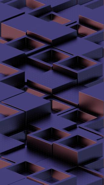 istock Abstract Geometric Pattern with Purple and Copper Tones 2167515752