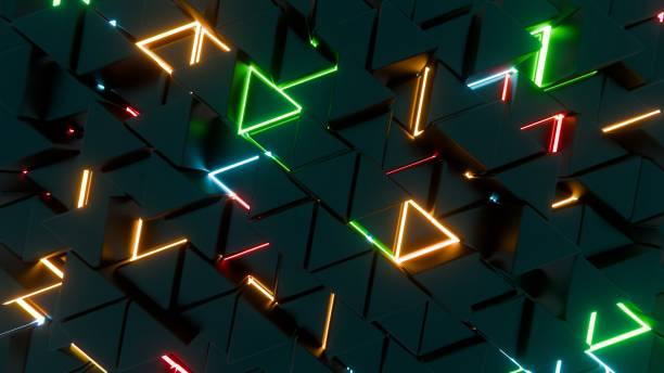 istock Abstract Digital Circuit with Vibrant Neon Lights 2167515892