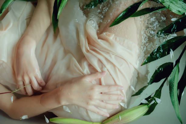 istock Asian woman in bathtub 2167518507