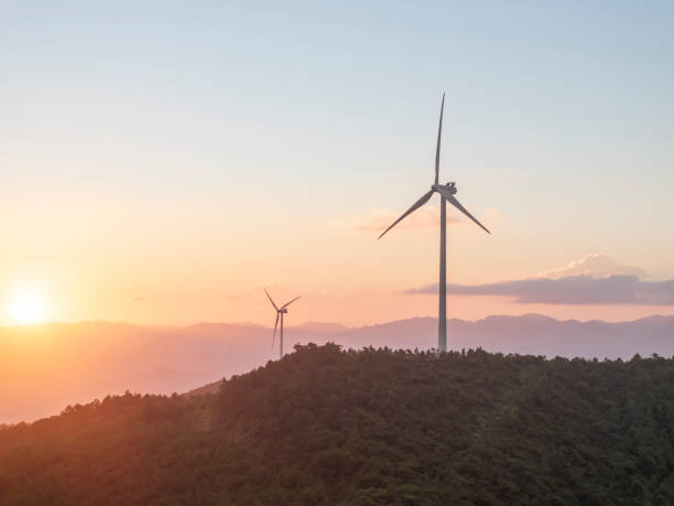 istock Wind turbines on top of mountain 2167521553