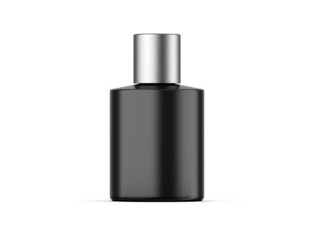 istock Clear perfume bottle mockup with cap. 3d illustration round shape bottle for fragrance. Packaging for beauty product. 2167522068