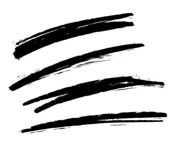 Underline paintbrush strokes design element Underline paintbrush strokes design element underline stock illustrations