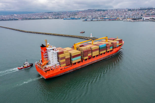 istock Aerial view of Cargo Container Ship in transit. 2167522450