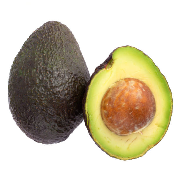 istock Avocado and Half of fresh avocado with kernel isolated a white background 2167524208