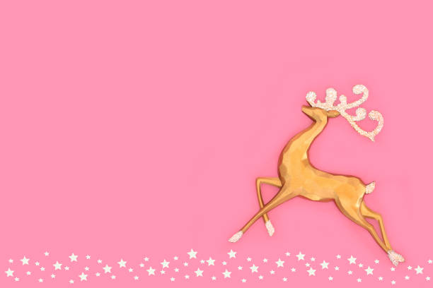 istock Christmas Gold Reindeer Santa Helper Magical Tree Decoration 2167531925