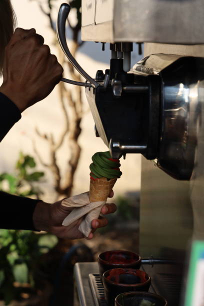 istock Soft serve ice cream preparation 2167537818