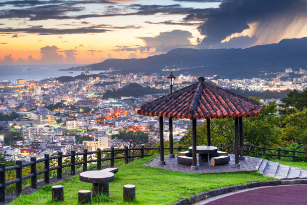 Nago, Okinawa, Japan Downtown Cityscape