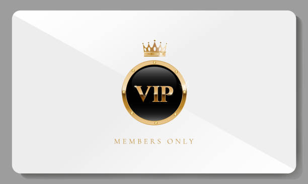 istock Premium VIP card in white color with golden crown and other elements. Luxury design. Vector illustration 2167540555