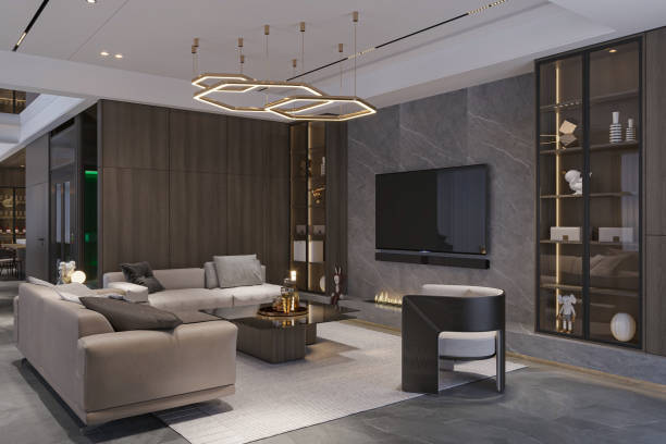 istock interior design 3d elegant ceiling render furniture living room 2167541386