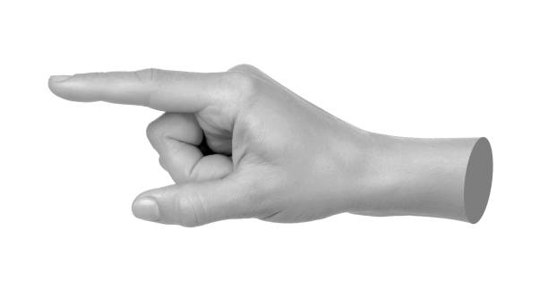 istock Hand shows virtual touching, isolated on transparent background. Contemporary art 2167541644
