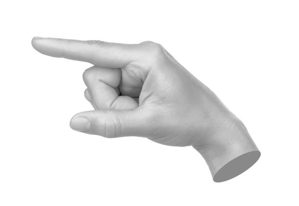 istock Hand shows virtual touching, isolated on transparent background. Contemporary art 2167541670