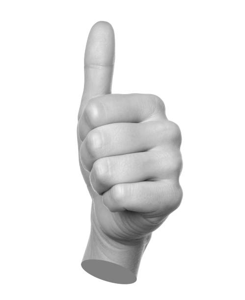istock Hand shows Like gesture, isolated on transparent background. Contemporary art 2167541933