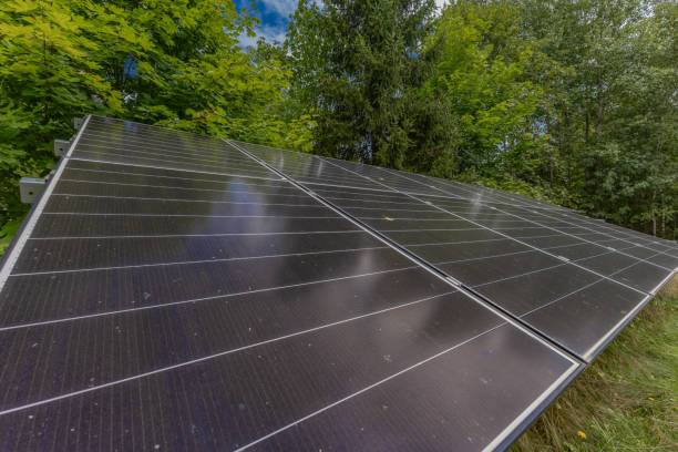 istock Installing electrical panels on a lawn in the mountains 2167544389
