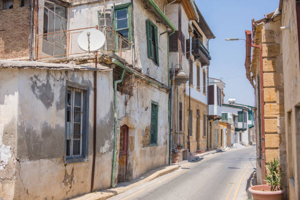 Abandoned decaying old house in Nicosia, Cyprus