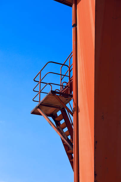 Industrial crane in a factory or port for loading heavy parts