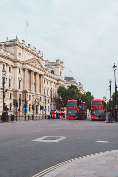 istock Double-Decker Bus and classic architectural in London street 2167553848