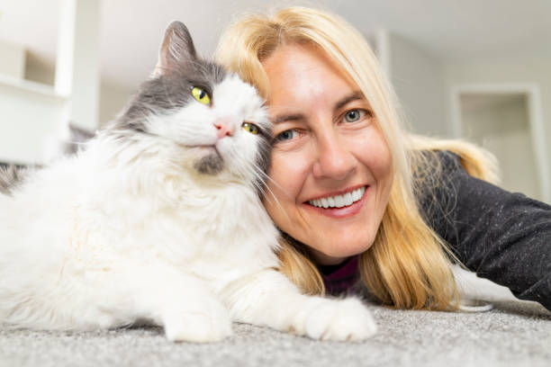 istock Happy Cat Showing Affection to Female Owner 2167555508