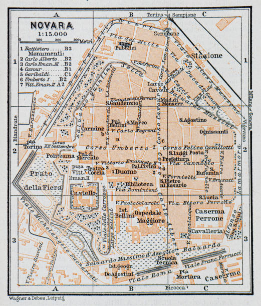 istock Map of Novara, Italy - 1893 2167564732