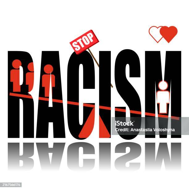 Poster Protesting Racisim Racism Poster Vector Poster On A Social Theme Stock Illustration ...