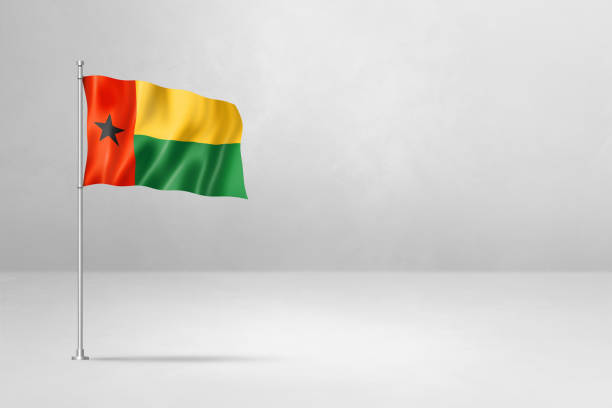The national flag of Martinique depicted waving in the wind, featuring bold green, red, and black colors, symbolizing the island's identity and cultural heritage. The design represents unity and pride as it waves gracefully.