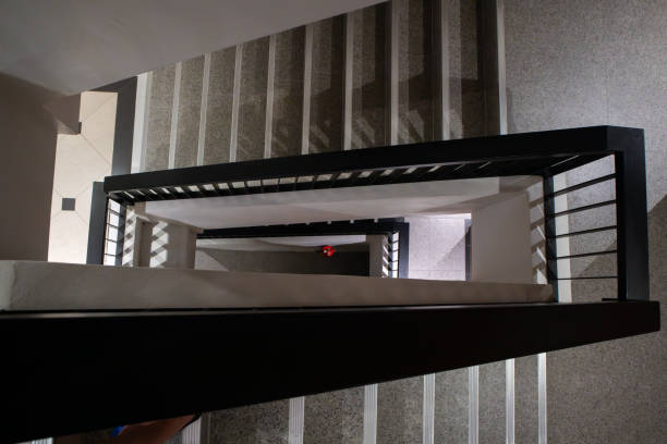 Fire escape stairs that comply with hotel standards