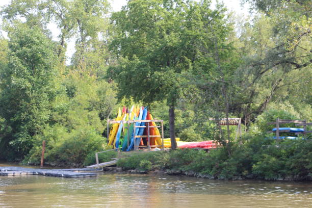 istock Kayaks rest in the distance 2167569324