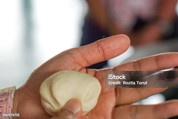Visible Hand Rounding Hand Rounding A Piece Of Dough Stock Photo - Download Image Now - Adult ...