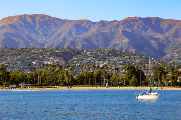 Santa Barbara harbor on a summer evening