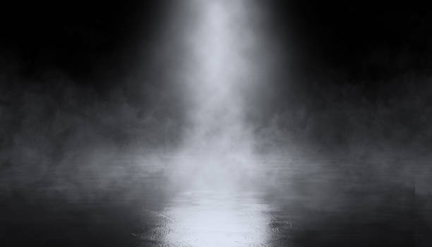 Abstract dark background, smoke, smog, light. Empty scene, top spotlight.