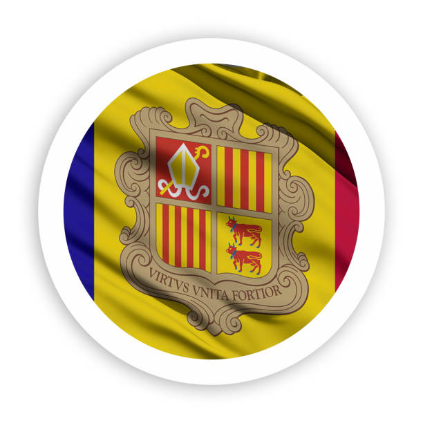 Waving Flag with White Rounded Frame