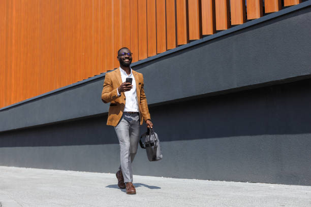 Stylish businessman on the move