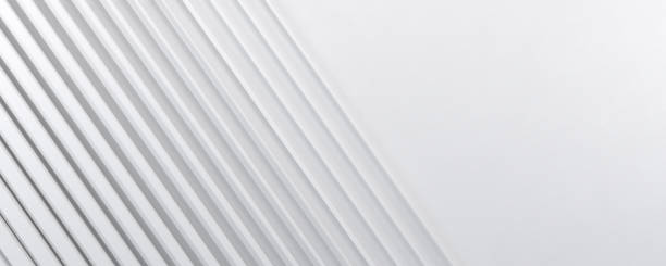 istock White gradation stripe line background. Abstract monochrome geometric backdrop. 3d illustration. 2167587318