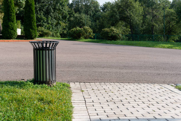 istock park bin environment garbage waste green container trash outdoor nature recycling design grass 2167588850