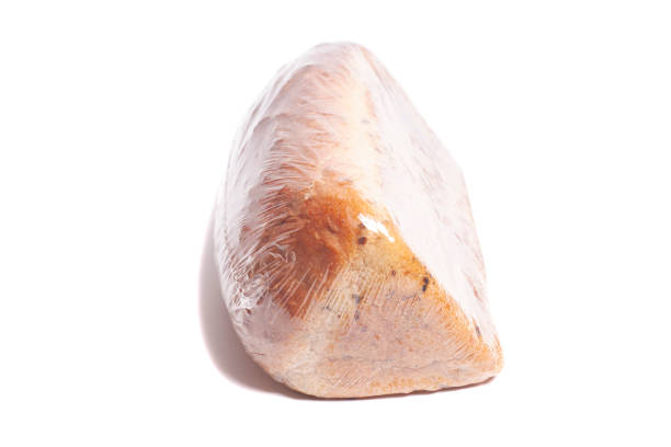 Yeast-free buckwheat bread in a package isolated on white background