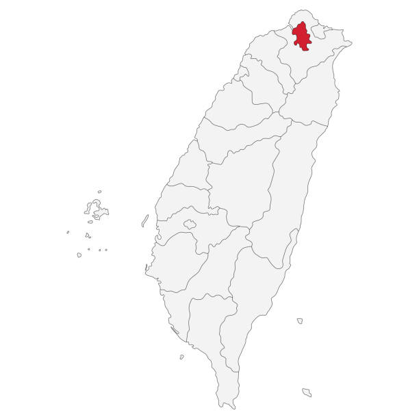istock Taiwan map. Map of Taipei with Taipei city 2167590730