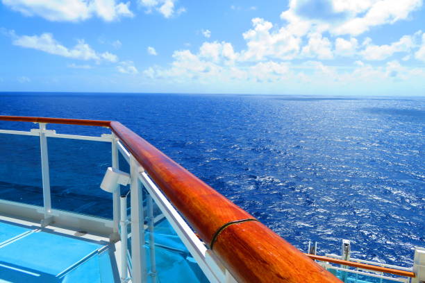 istock View of the Horizon and Ocean from Cruise Ship Deck 2167592032