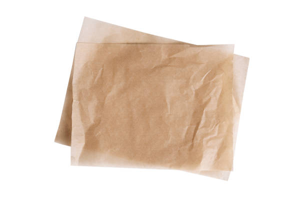 istock Baking paper top view isolated, food dish. Cooking sheet flat lay. 2167595899