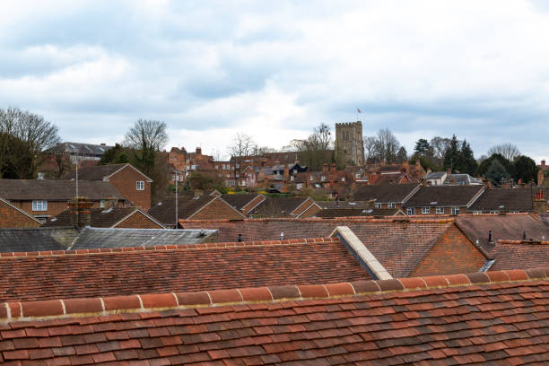 istock Rooftops and Village View in Hatfield, England 2167602755
