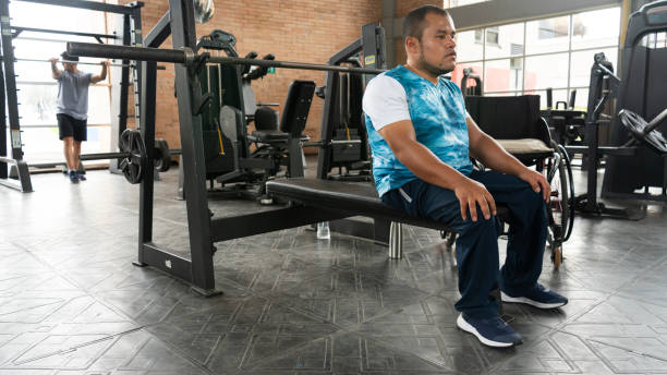 Modern gym interior with sport and fitness equipment
