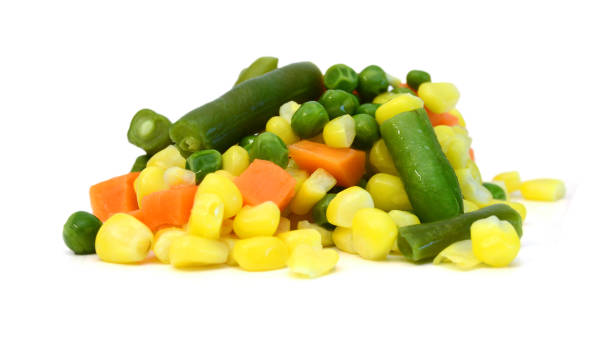 istock Fresh mixed vegetables on white. Golden mix. 2167604023