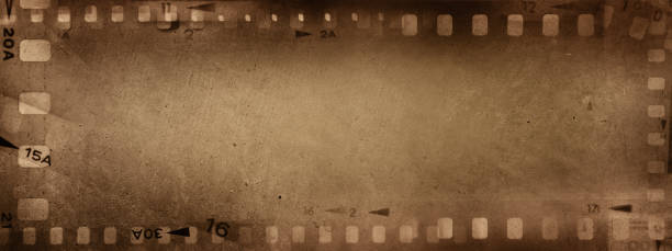 istock Film negatives brown background 2167604114